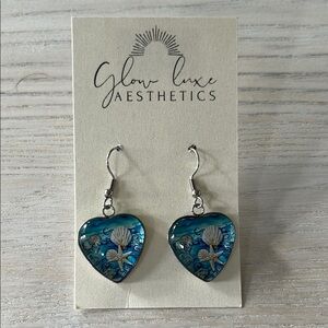 Blue Heart Earrings